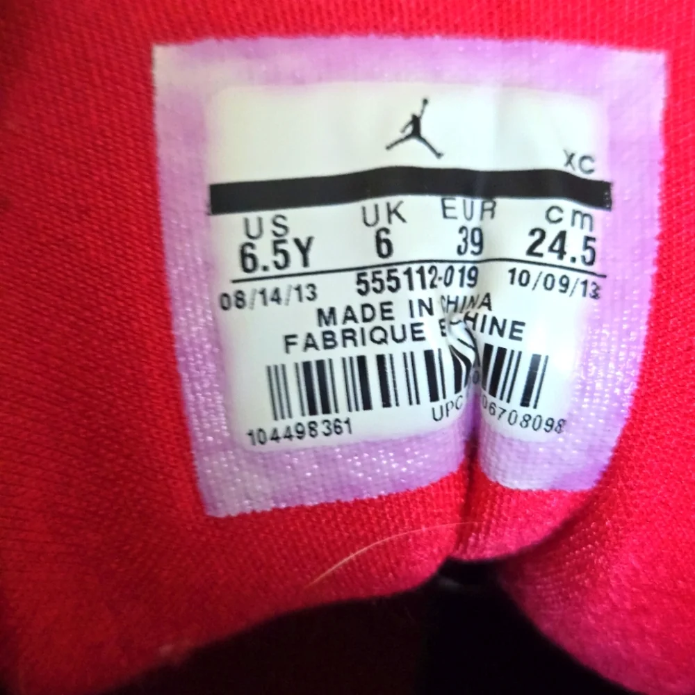 Nike Jordan 1 Mid Dark Gray Legion Red 6.5Y